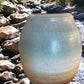 Wheel-Thrown Pottery Art Piece/Vase- Beautiful Earth Tones- Sunset Sky Blue, Creams and Browns, Dimensions:  13h"x10w"