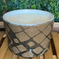 Handcrafted, Wheel-Thrown Container Candle- Large Black/Brown Vessel w Glazed Diamond Pattern- 11oz Luxury, Long-Burning Soy Wax- Phthalate Free Fragrance