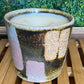 Handcrafted, Wheel-Thrown Container Candle- Large Pink/Brown Vessel-Glazed Square Design-16oz Luxury, Long-Burning Soy Wax- Phthalate Free Fragrance