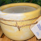 Handcrafted Concrete Container Candle- Tulip Shape, Yellow and White Marbled- 8oz Double Wick, Luxury, Long-Burning Soy Wax- Phthalate Free Fragrance