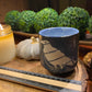 Handcrafted, Wheel-Thrown Container Candle- Medium Blue/Black Raven Vessel- 9oz Luxury, Long-Burning Soy Wax- Phthalate Free Fragrance
