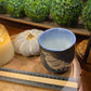 Handcrafted, Wheel-Thrown Container Candle- Medium Blue/Black Raven Vessel- 9oz Luxury, Long-Burning Soy Wax- Phthalate Free Fragrance