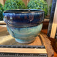 A Handcrafted, Wheel-Thrown Container Candle- Small, Glazed Two-Tone Vessel, Blue and Aqua- 8oz Luxury, Long-Burning Soy Wax- Phthalate Free Fragrance