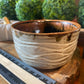 Handcrafted, Wheel-Thrown Container Candle- Small White-Brown Drip Glaze Vessel- 7oz Luxury, Long-Burning Soy Wax- Phthalate Free Fragrance