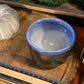 Handcrafted, Wheel-Thrown Container Candle- Small Blue/Black Angled Bottom Vessel with Glazed Snake- 8oz Luxury, Long-Burning Soy Wax- Phthalate Free Fragrance