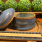 Handcrafted, Wheel-Thrown Container Candle- Medium Blue Vessel with Lid- 7.5oz Luxury, Long-Burning Soy Wax- Phthalate Free Fragrance
