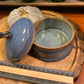 Handcrafted, Wheel-Thrown Container Candle- Medium Blue Vessel with Lid- 7.5oz Luxury, Long-Burning Soy Wax- Phthalate Free Fragrance