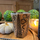 Handcrafted, Wheel-Thrown Container Candle- Large Angled Vessel w Unique Side Designs- 15oz Luxury, Long-Burning Soy Wax- Phthalate Free Fragrance