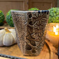 Handcrafted, Wheel-Thrown Container Candle- Large Angled Vessel w Unique Side Designs- 15oz Luxury, Long-Burning Soy Wax- Phthalate Free Fragrance