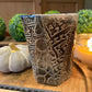 Handcrafted, Wheel-Thrown Container Candle- Large Angled Vessel w Unique Side Designs- 15oz Luxury, Long-Burning Soy Wax- Phthalate Free Fragrance