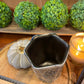 Handcrafted, Wheel-Thrown Container Candle- Large Angled Vessel w Unique Side Designs- 15oz Luxury, Long-Burning Soy Wax- Phthalate Free Fragrance