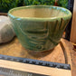 Handcrafted, Wheel-Thrown Container Candle- Small Green Textured Vessel, Tan Glaze Inside- 7oz Luxury, Long-Burning Soy Wax- Phthalate Free Fragrance