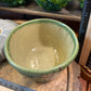 Handcrafted, Wheel-Thrown Container Candle- Small Green Textured Vessel, Tan Glaze Inside- 7oz Luxury, Long-Burning Soy Wax- Phthalate Free Fragrance