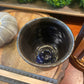 Handcrafted, Wheel-Thrown Container Candle- Medium Vessel w Terra Cotta Textured Rounds- 12oz Luxury, Long-Burning Soy Wax- Phthalate Free Fragrance