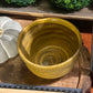 Handcrafted, Wheel-Thrown Container Candle- Medium Vessel Tan/Yellow Textured Round- 10oz Luxury, Long-Burning Soy Wax- Phthalate Free Fragrance