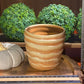 Handcrafted, Wheel-Thrown Container Candle- Medium Terra Cotta Vessel, Textured Rounds- 10oz Luxury, Long-Burning Soy Wax- Phthalate Free Fragrance
