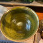 Handcrafted, Wheel-Thrown Container Candle- Medium Red Vessel w Green Glazed Rim/Inside- 10oz Luxury, Long-Burning Soy Wax- Phthalate Free Fragrance