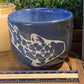 Handcrafted, Wheel-Thrown Container Candle- Medium Blue Coy Vessel- 8.5oz Luxury, Long-Burning Soy Wax- Phthalate Free Fragrance