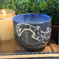 Handcrafted, Wheel-Thrown Container Candle- Medium Blue Coy Vessel- 8.5oz Luxury, Long-Burning Soy Wax- Phthalate Free Fragrance