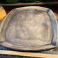 Handcrafted, Unique, Pottery Plate- X-Large Square Gray Circles