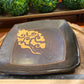 Handcrafted, Unique, Pottery Plate- Medium Square, Brown, Asian Cloud