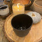 Handcrafted, Wheel-Thrown Container Candle- Medium Matte Black Vessel- 13oz Luxury, Long-Burning Soy Wax- Phthalate Free Fragrance