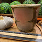 Handcrafted, Wheel-Thrown Container Candle- Large Pink/Brown Vessel-Glazed Square Design-16oz Luxury, Long-Burning Soy Wax- Phthalate Free Fragrance