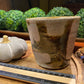 Handcrafted, Wheel-Thrown Container Candle- Large Pink/Brown Vessel-Glazed Square Design-16oz Luxury, Long-Burning Soy Wax- Phthalate Free Fragrance