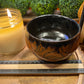 Handcrafted, Wheel-Thrown Container Candle- Medium Red/Blue Glazed, Circle Design Vessel Bowl- 15oz Luxury, Long-Burning Soy Wax- Phthalate Free Fragrance